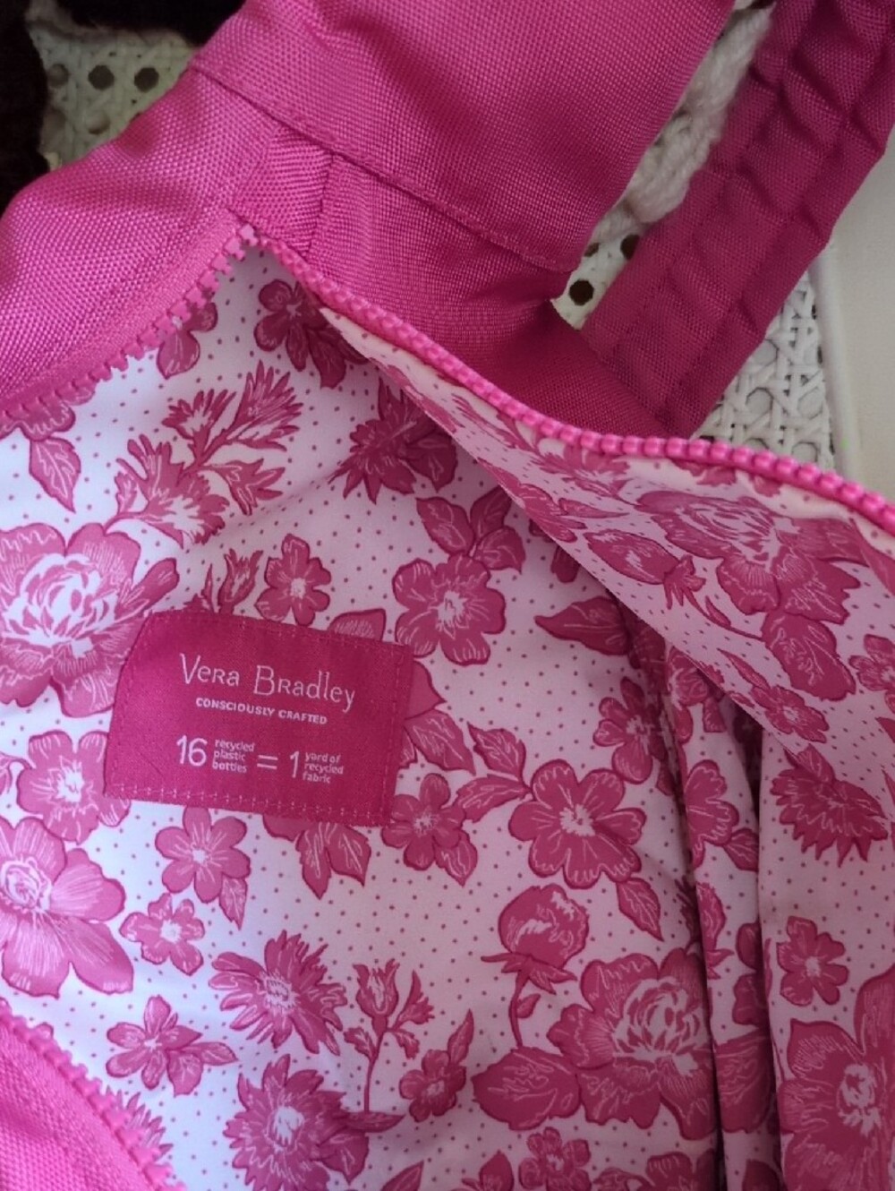 Vera Bradley Fuchsia Pink Sling Crossbody Bag - Picture 3 of 5